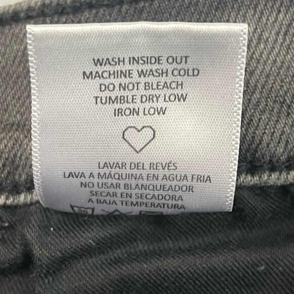 Cello Jeans Womens Size 5 Gray High Rise Straight Leg Distressed Raw Hem Denim - Picture 10 of 13